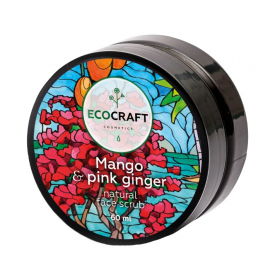 ECOCRAFT Натуральный скраб для нормальной кожи лица "Mango and pink ginger" Манго и розовый имбирь (60 мл)