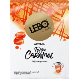 Кофе молотый «Lebo» Toffee Caramel,в дрип-пакете, 63 г