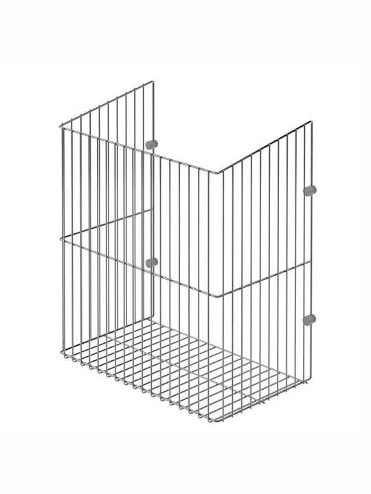 Корзина для белья на откидной фасад встроенная Starax S-8015-C (500мм, хром)