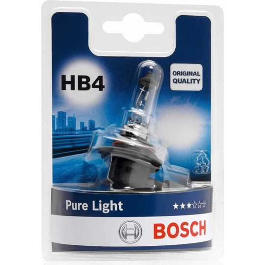 Лампа автомобильная «Bosch» Pure Light, H7, 12V, 55W, 1987301012FG0