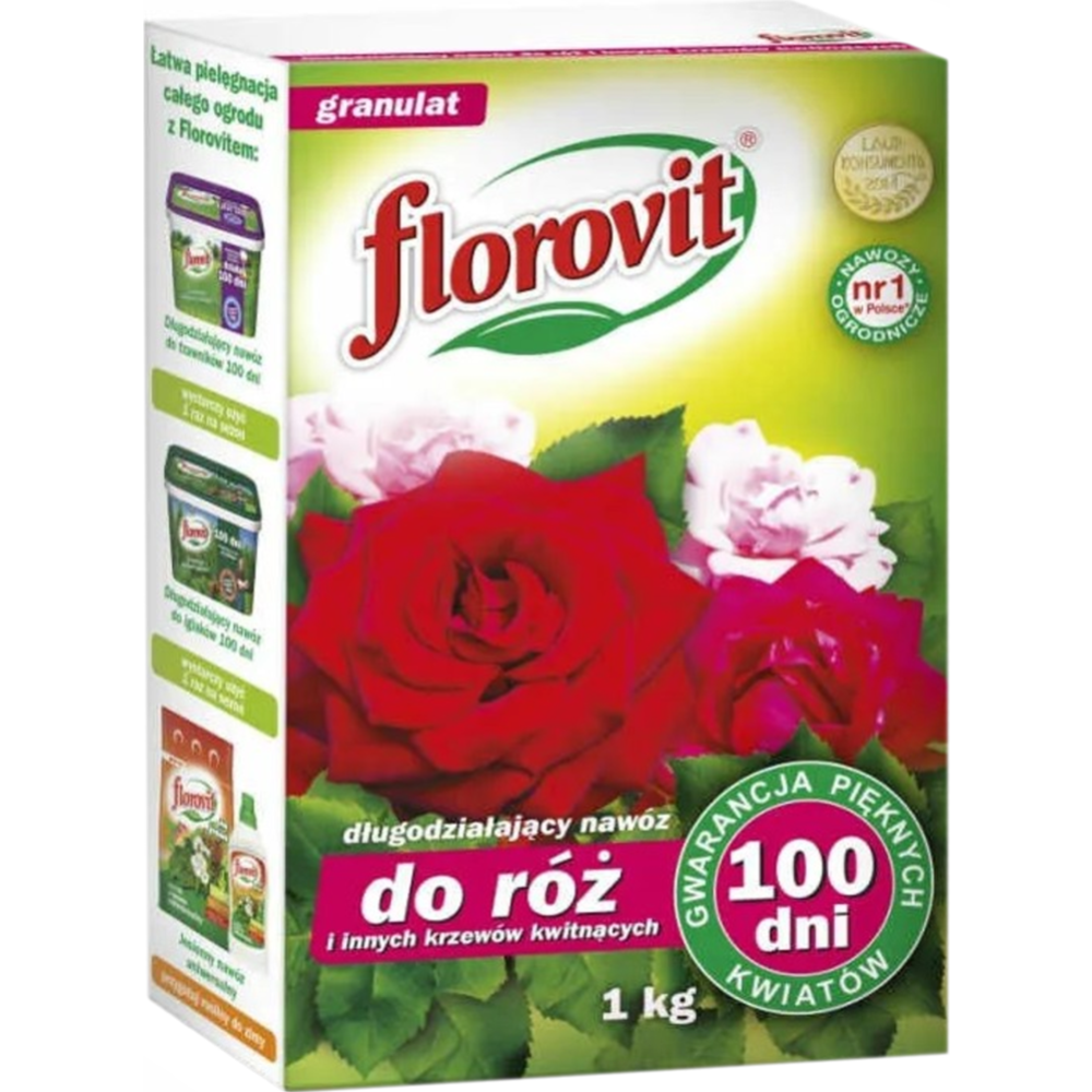 Удобрение «Florovit» 100 дней, для роз и других цветущих кустарников, 1 кг
