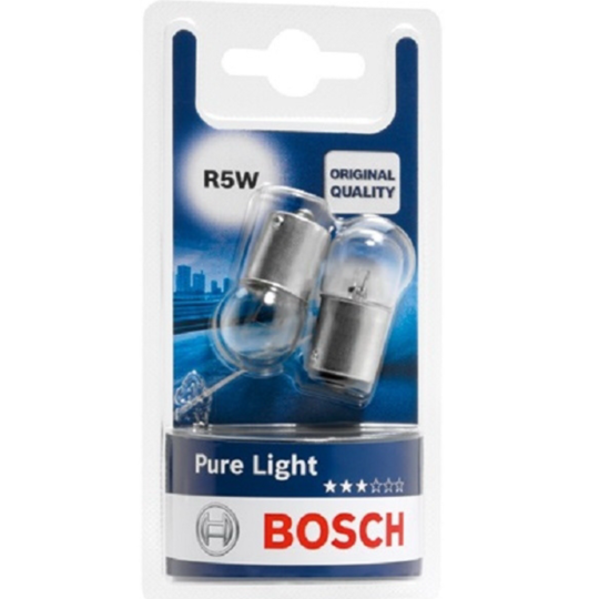 Лампа автомобильная «Bosch» Pure Light, R5W, 12V, 5W, 1987301022KNM