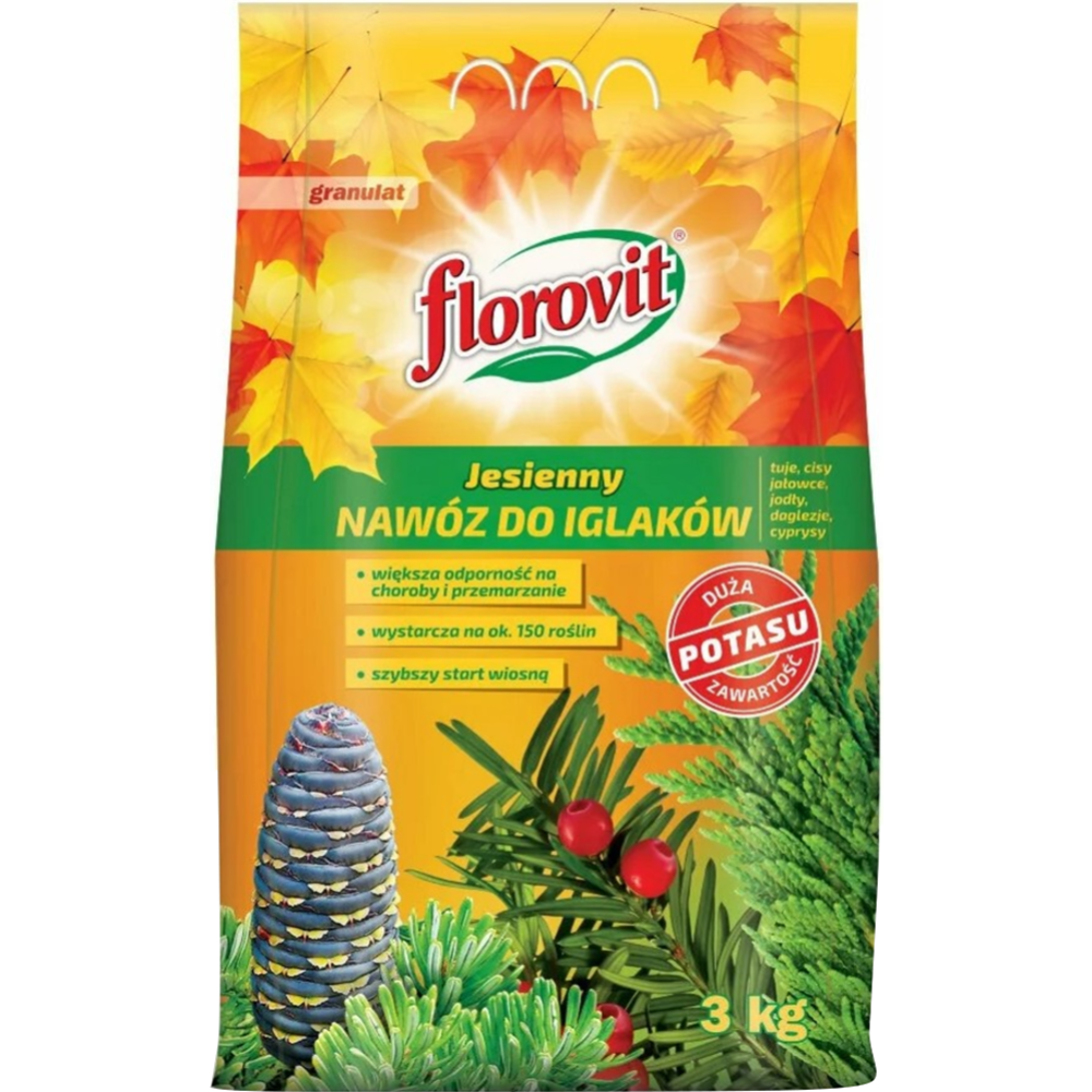 Картинка товара Удобрение «Florovit» для хвойных, осенний, 3 кг