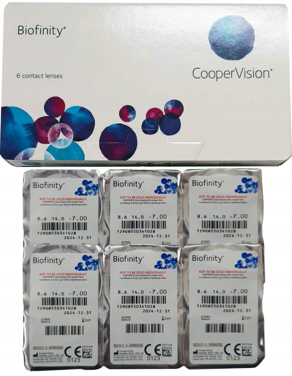 Контактные линзы Biofinity (Cooper Vision) -1,25