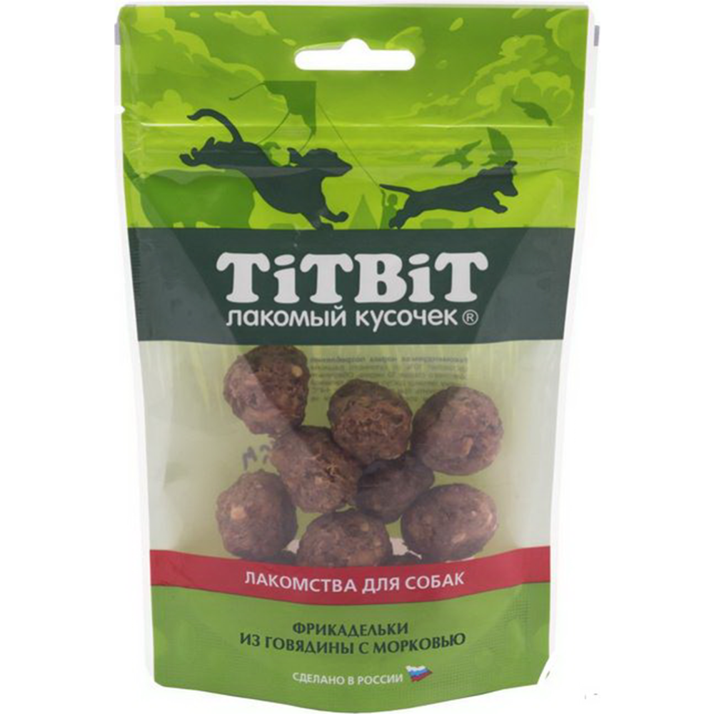 Лакомство для собак «TiTBiT» фрикадельки из говядины с морковью, 70 г