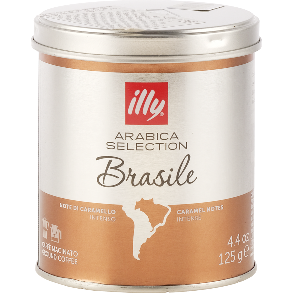 Кофе молотый «illy» ground arabica selection Brazil, 125 г #0