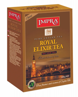 Чай черный крупнолистовой IMPRA ROYAL ELIXIR TEA GOLD , Шри-Ланка, комплект из 2 пачек по 250 грамм каждая.