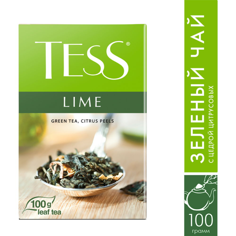 Чай зе­ле­ный «Tess» c аро­ма­том лайма, 100 г