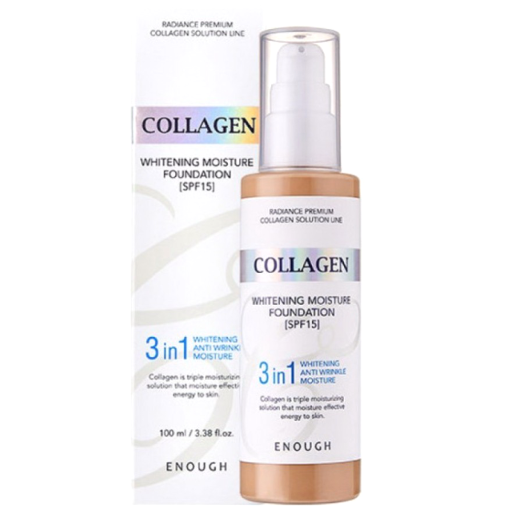 Тональная основа «Enough» Collagen Whitening, SPF15, №13, 100 мл