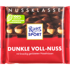 Шоколад тёмный «Ritter Sport» с цельным фундуком, 100 г