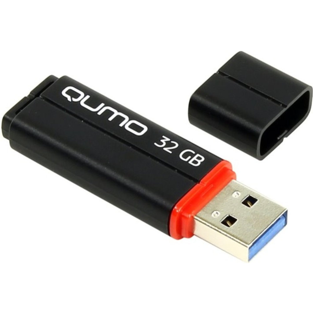 Флэш-накопитель «Qumo» 32GB, QM32GUD3-SP-black, 19658, черный