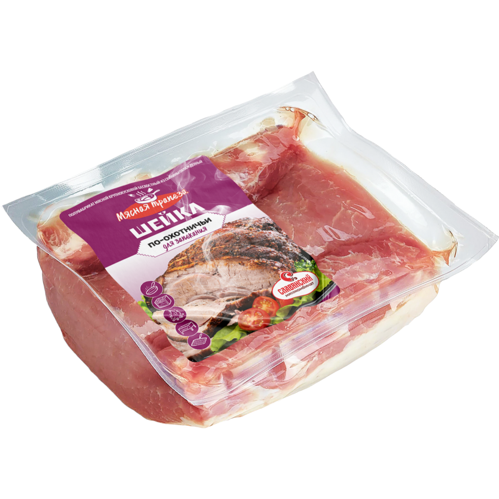 По­лу­фаб­ри­кат свиной «Шейка По-Охот­ни­чьи для за­пе­ка­ни­я» охла­жден­ный, 1 кг