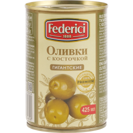 Оливки «Federici» гигантские с косточкой, 420 г