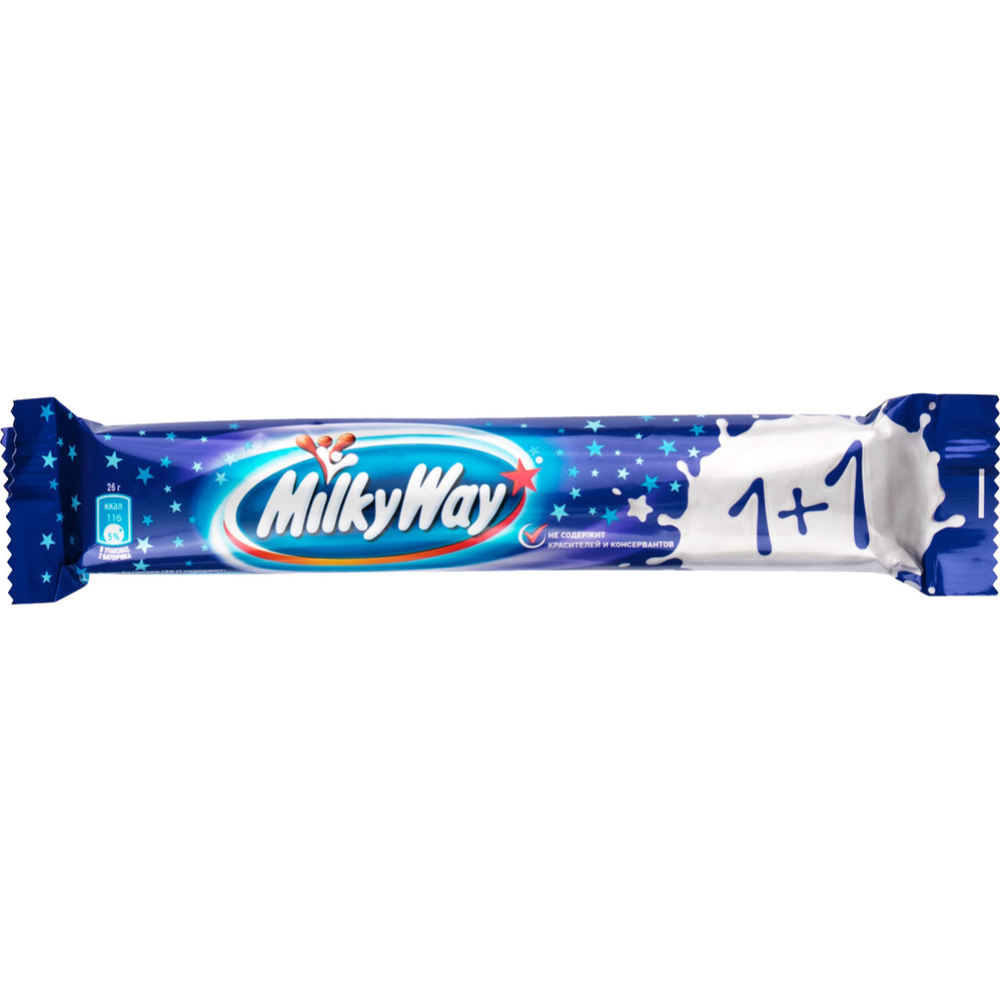 Шоколадный батончик «Milky Way» с суфле, покрытый молочным шоколадом 52г #0