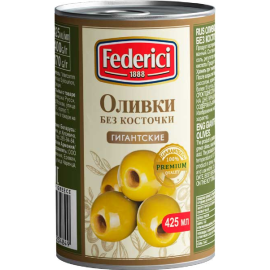 Оливки «Federici» гигантские без косточки, 400 г