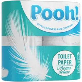 Бумага туа­лет­ная «Pooh» Aroma, Delux, 3 слоя, 4 рулона