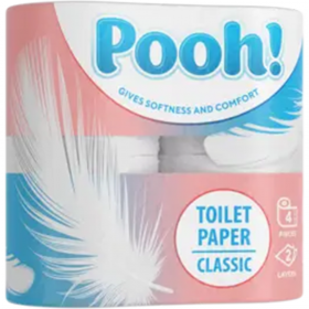 Бумага туа­лет­ная «Pooh» Classic, 2 слоя, 4 рулона