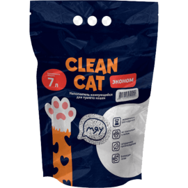 Наполнитель для туалета «Clean Cat» эконом, комкующийся, 3.5 кг