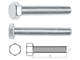 Болт М12х90 мм шестигр., цинк, кл.пр. 5.8, DIN 933 (10 шт. в упаковке) STARFIX