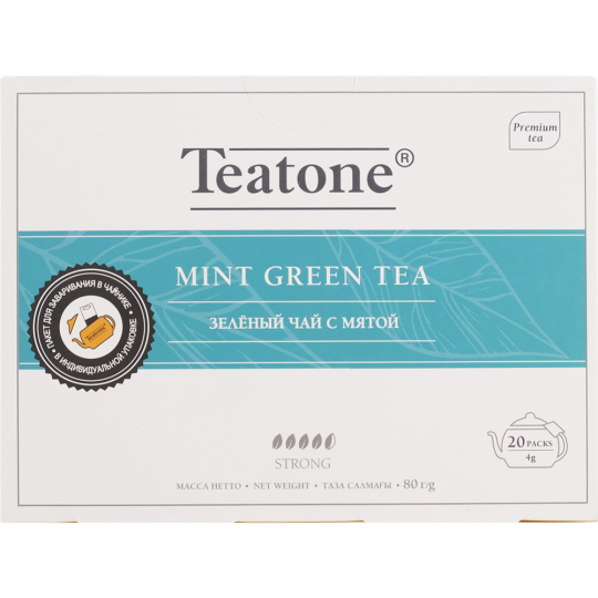 Чай зеленый «Teatone» с мятой, 20х4 г