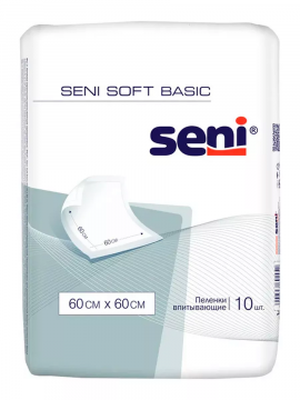 Пеленки одноразовые Seni Soft Basic 60x60 см, 20 шт (1+1)