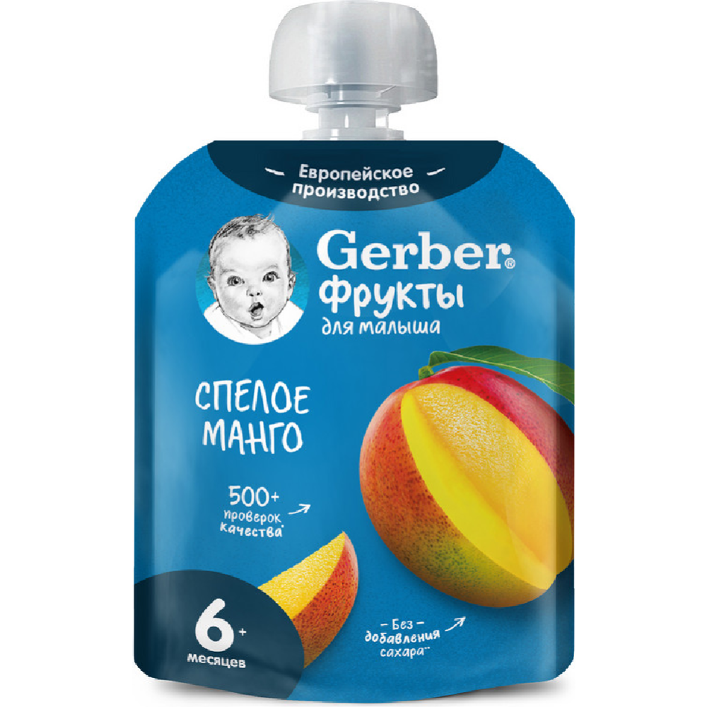 Фруктовое пюре «Gerber»  спелое манго, с 6 месяцев, 90 г #1