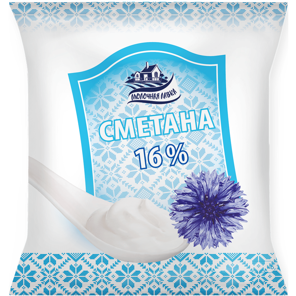 Сметана «Молочная лавка» 16%, 400г #0