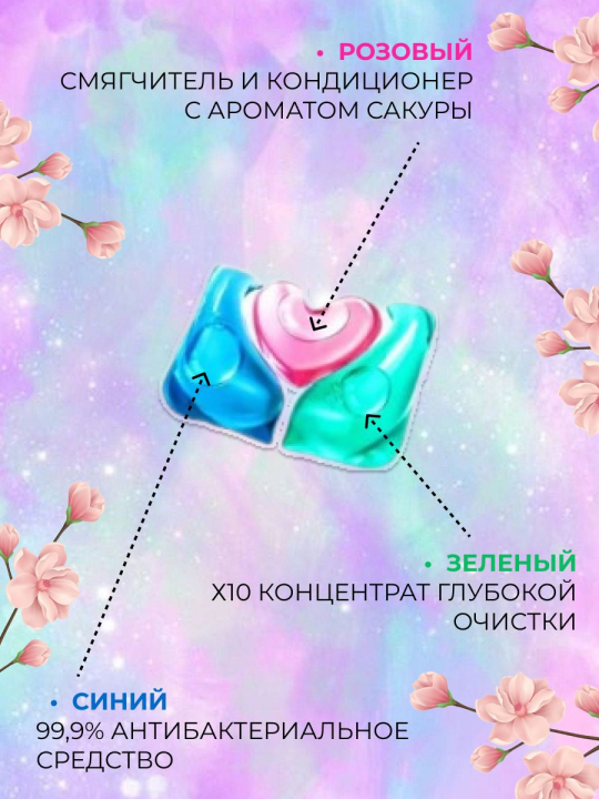 Капсулы Fresh для стирки белья с кондиционером 3 в 1 (36шт)