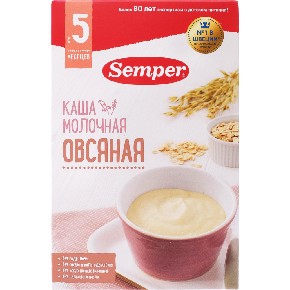 Каша сухая молочная «Semper» овсяная, 180 г