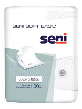 Пеленки одноразовые Seni Soft Basic 60x60 см, 30 шт