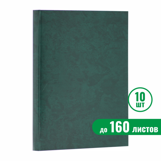 Папка для дипломной работы (без надписи), зелёная, до 160 листов, 10 шт.