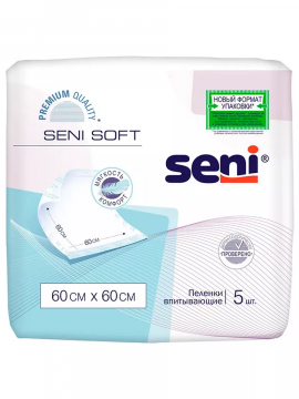Пеленки одноразовые Seni Soft 60x60 см, 10 шт (1+1)