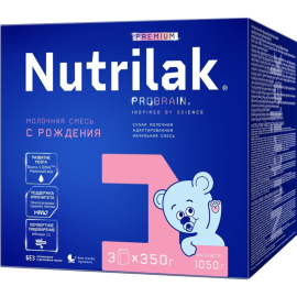 Смесь молочная сухая «Nutrilak» Premium+ 1, 1050 г