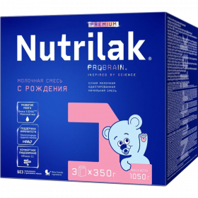 Смесь мо­лоч­ная сухая «Nutrilak» Premium+ 1, 1050 г
