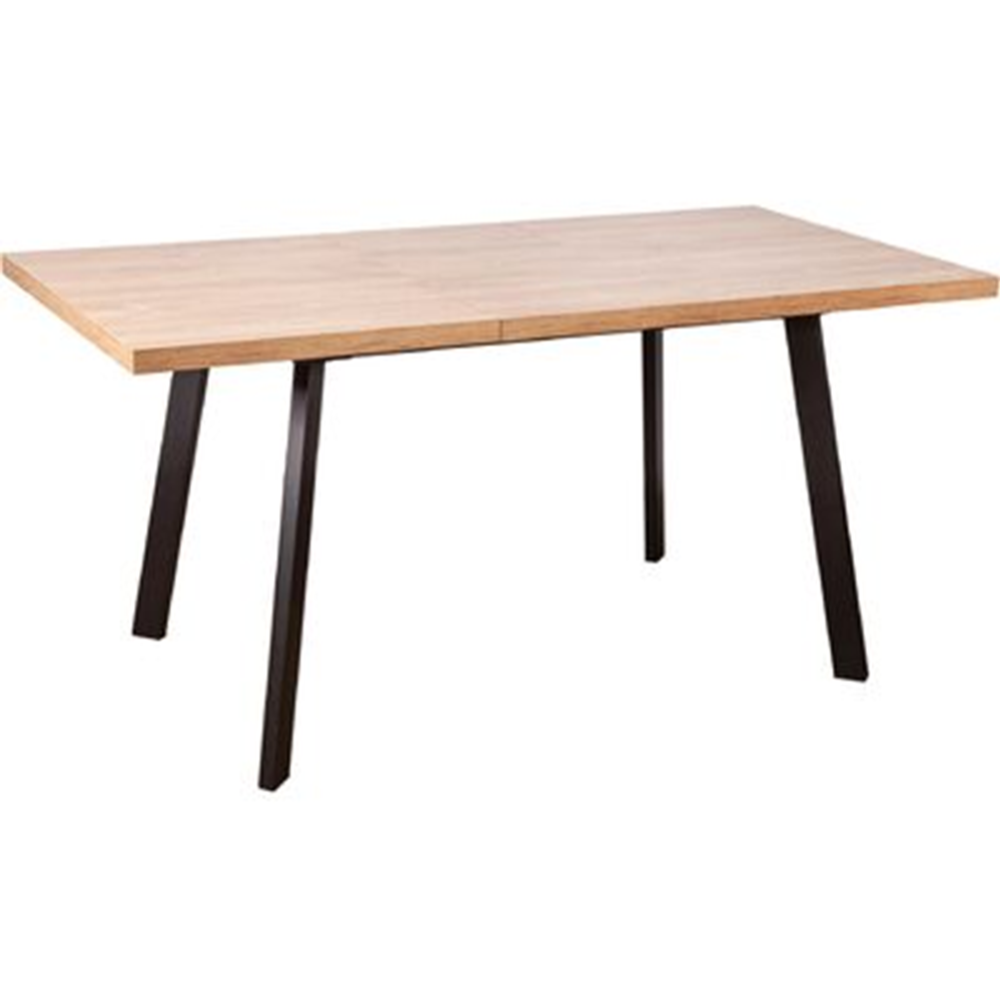 Обеденный стол «Listvig» Hagen 140, дуб канзас/чёрный, 69938, 180х85 см