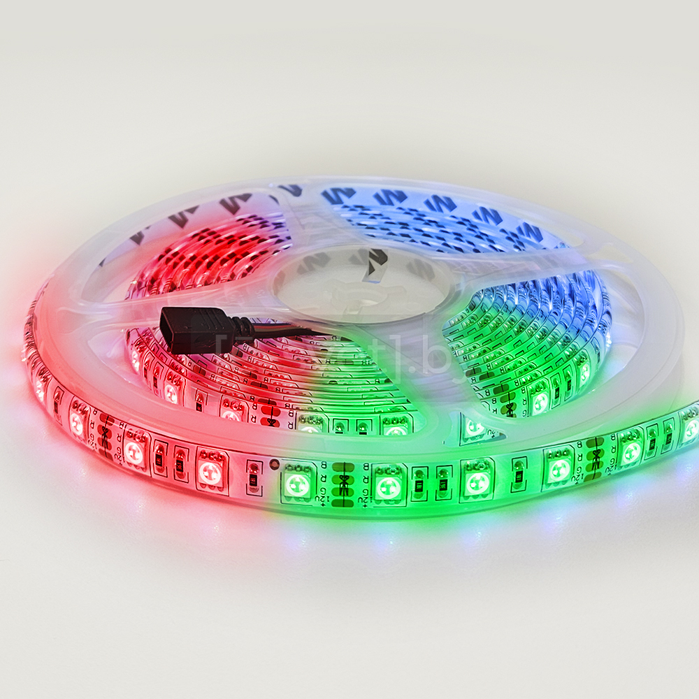 Светодиодная лента SMD 5050, 60led/m, 14.4W/m, 12V, IP65, Standart, RGB, LP