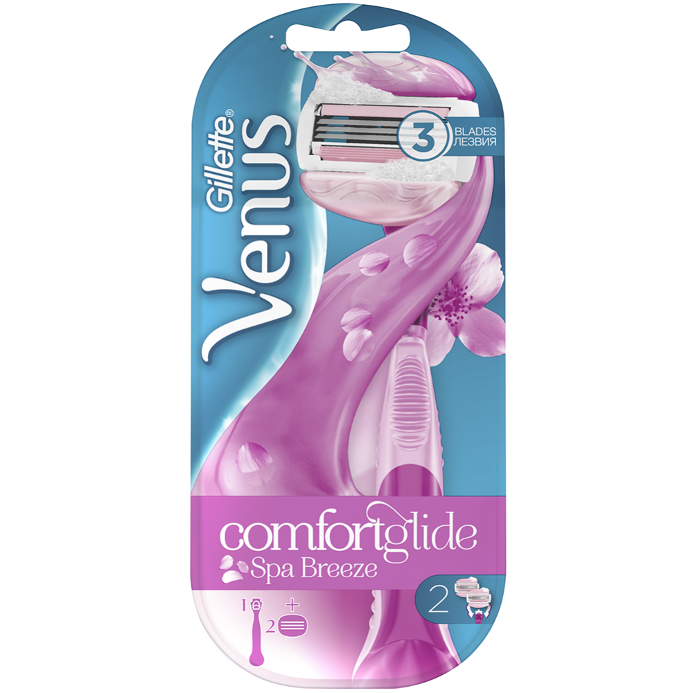 Женская бритва «Gillette Venus» Breeze SPA + Сменные кассеты 2 шт