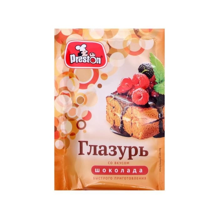 Глазурь Preston 3 шт. вкус шоколада 50 г