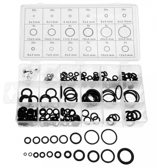 Набор резиновых уплотнительных колец 225 шт SiPL