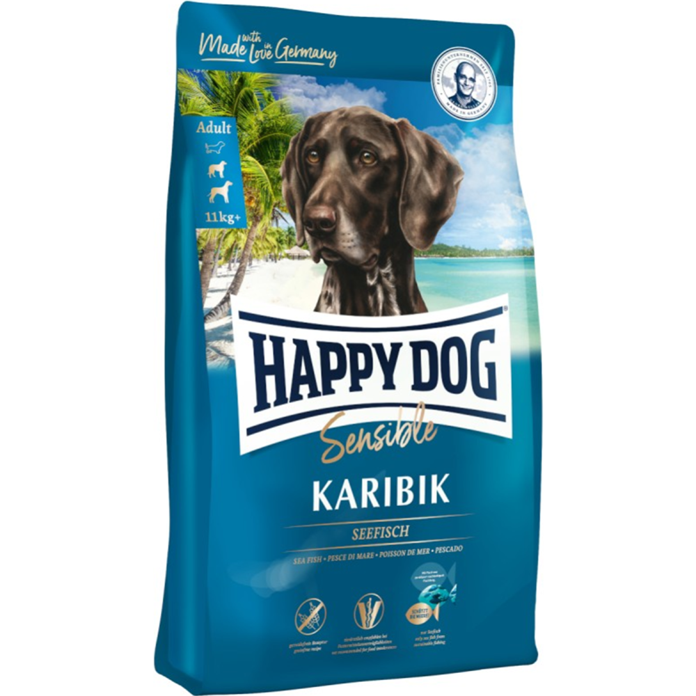 Корм для собак «Happy Dog» Sensible Karibik, 60567, морская рыба, 11 кг