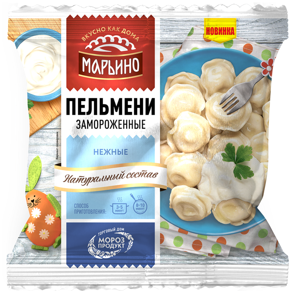 Пельмени «Марьино» Нежные, 400 г #0