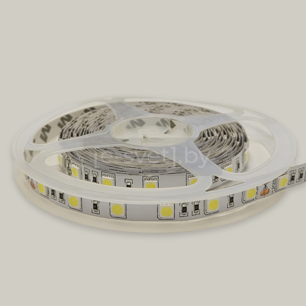 Светодиодная лента SMD 5050, 60led/m, 14.4W/m, 24V, IP20, Standart, Дневной белый 4000К, LP