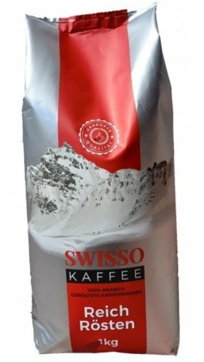 2 кг кофе зернового (100 % арабика) Swisso Kaffee Reich Rosten (1 кг)+ Swisso Crema (1 кг)