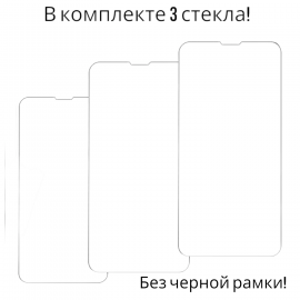 Комплект защитных стёкол из 3 штук для iPhone 12 Mini