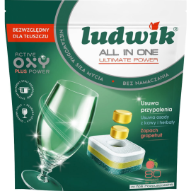 Таблетки для посудомоечных машин «Ludwik» All in one, Grapefruit, 80 шт