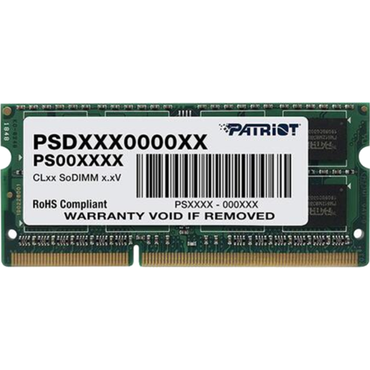 Оперативная память «Patriot» SO-DDR-3 4GB PC-10600, PSD34G1333L2S