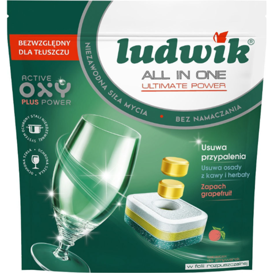 Таблетки для посудомоечных машин «Ludwik» All in one, Grapefruit, 41 шт