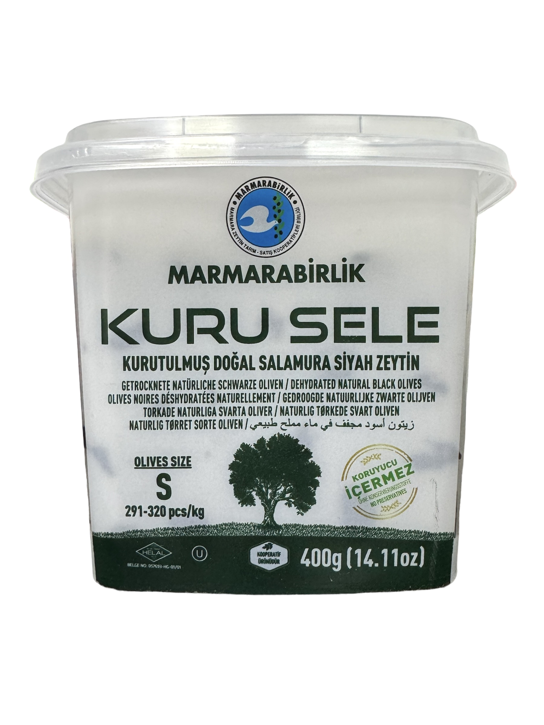 Маслины Marmarabirlik kuru sele вяленые S, 400 гр