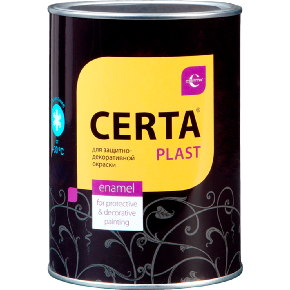 Эмаль по металлу «Certa» Plast, черный, 800 г