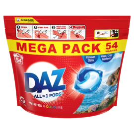 DAZ AlI in One PODS WHITES & COLOURS капсулы для стирки 54 шт